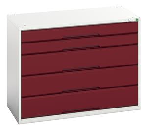 16925212.** verso drawer cabinet with 5 drawers. WxDxH: 1050x550x800mm. RAL 7035/5010 or selected